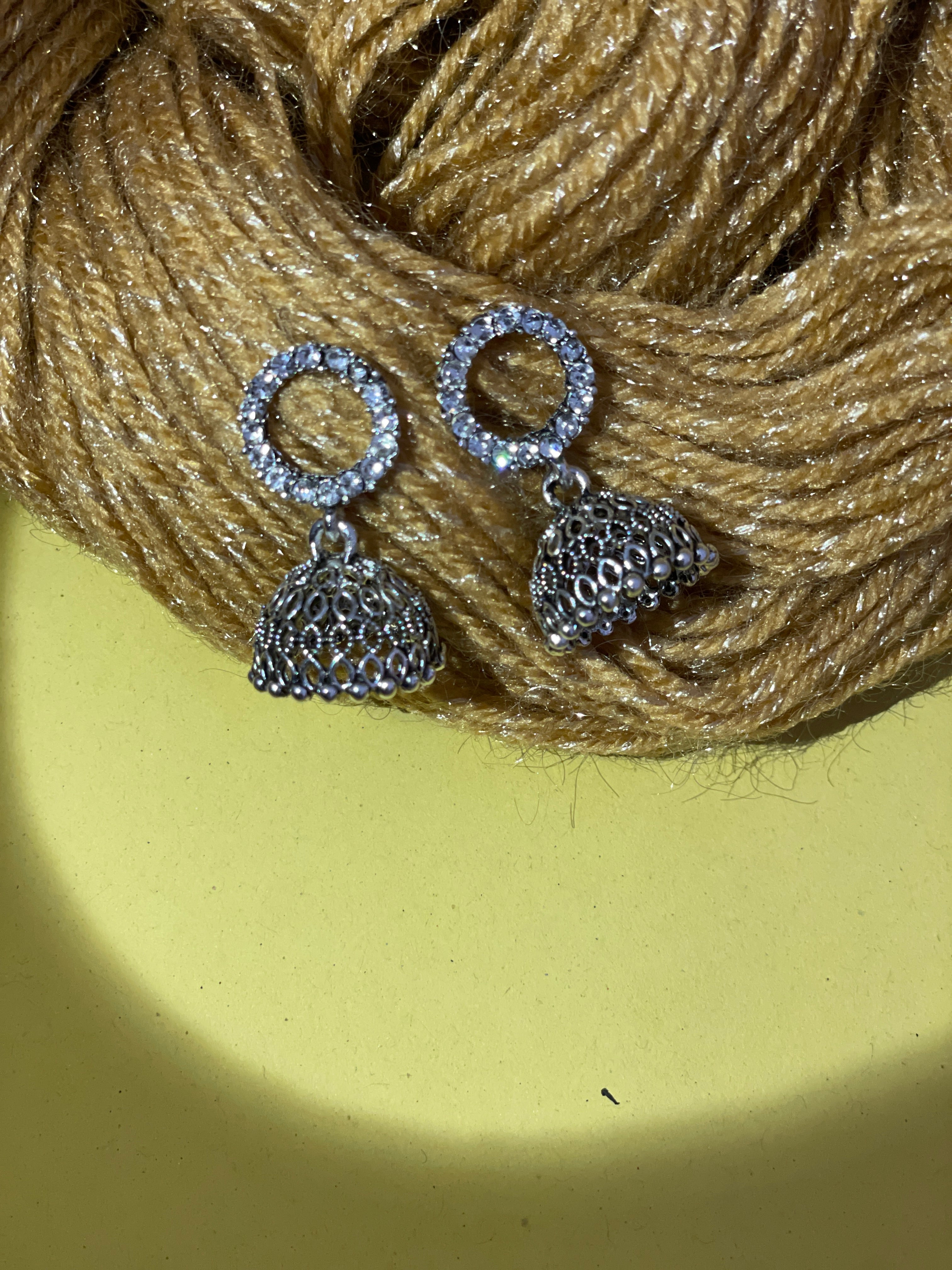 Fashion Frill Earrings For Women Floral Vintage Design Traditional Jhumke For Women Girls