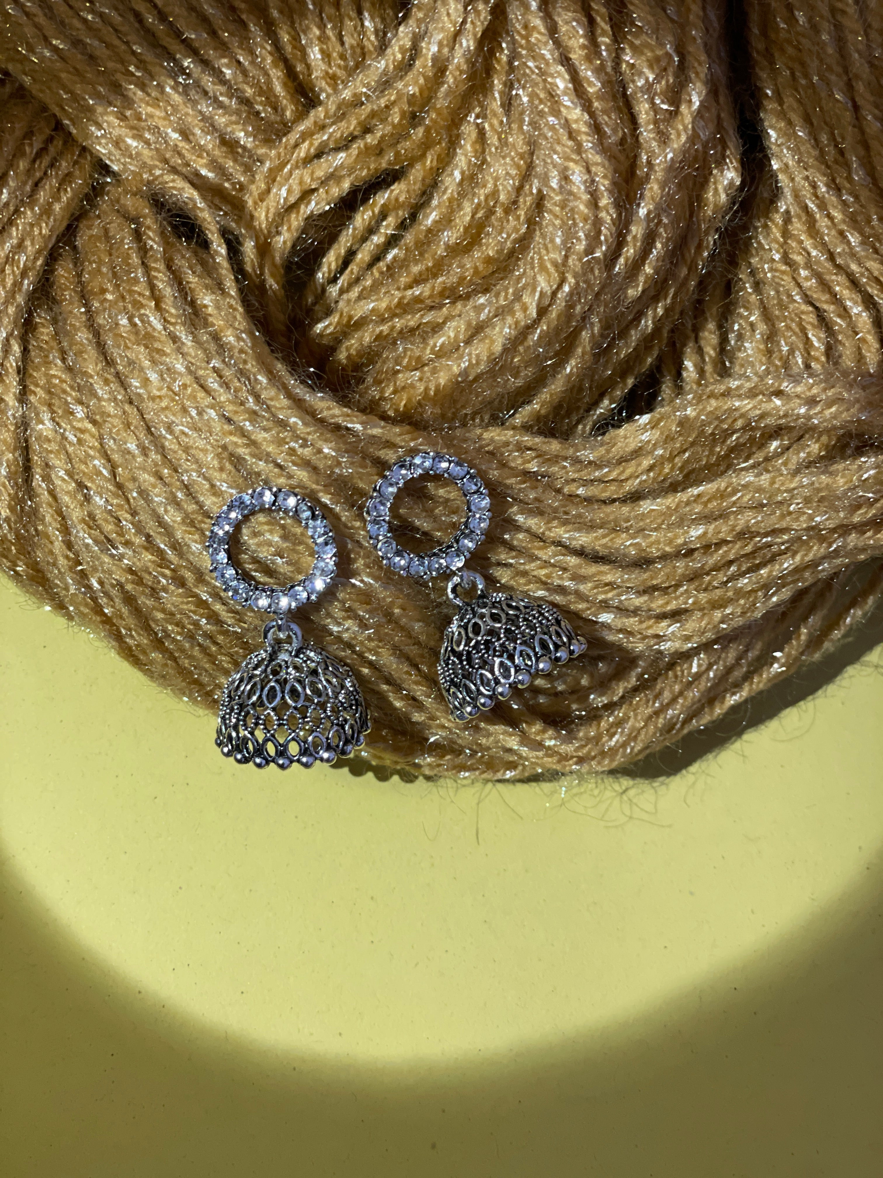 Fashion Frill Earrings For Women Floral Vintage Design Traditional Jhumke For Women Girls